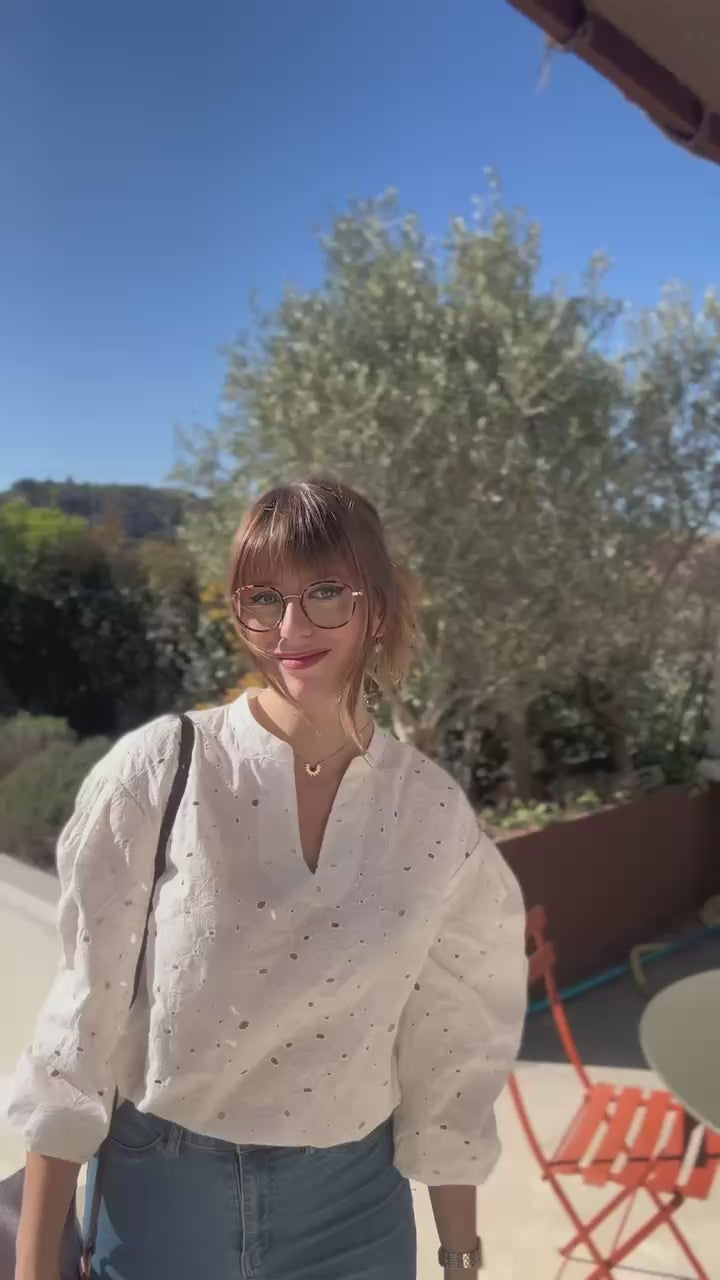 Blouse Piana Maison Poulette portée – découvrez le rendu du vêtement fini cousu à partir du patron Piana